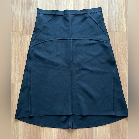 BCBGMAXAZRIA Manon Black A-Line Skirt Size L Runs Small - Picture 3 of 11